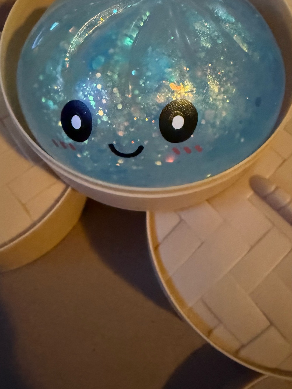 Blue Sparkle squishy dumpling